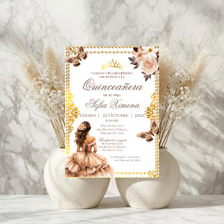 Quincenera Invitation in Spanish Boho