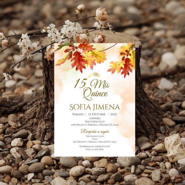 Quincenera Invitation in Spanish Boho (Creator Uploaded)