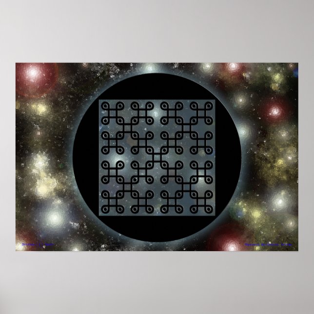 Quincuncial Bio-Spacetime Nanochip Poster (Front)