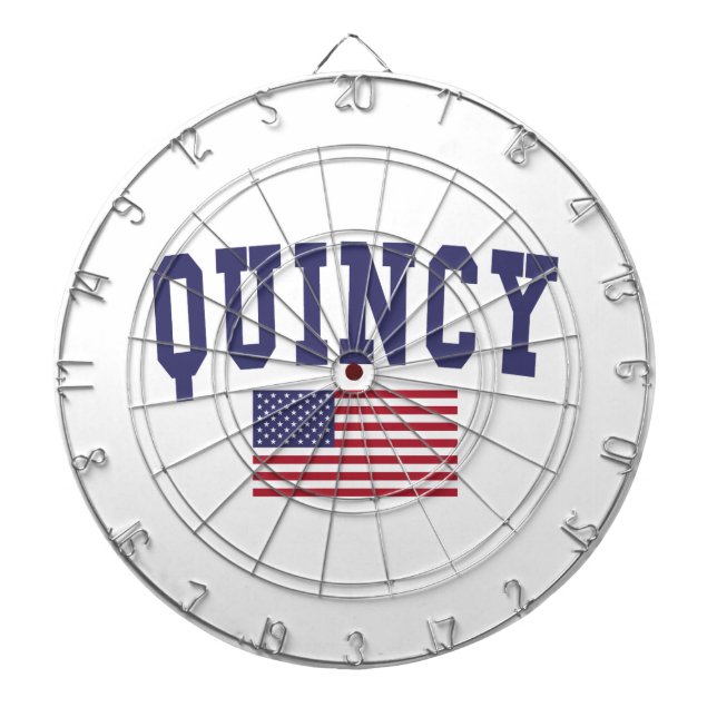 Quincy IL US Flag Dart Board (Front)
