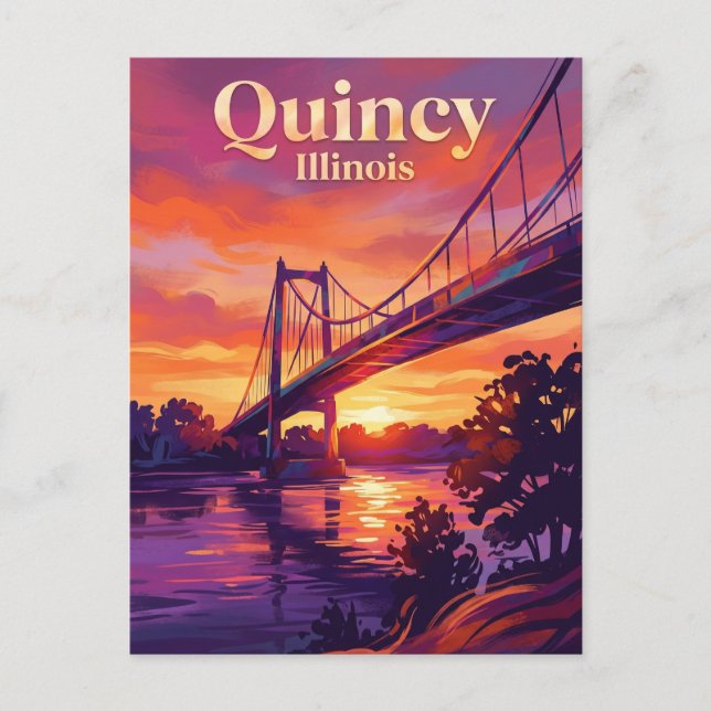 Quincy, Illinois Illinois Postcard (Front)
