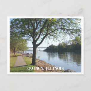 Quincy, Illinois, on the Mississippi River Postcard