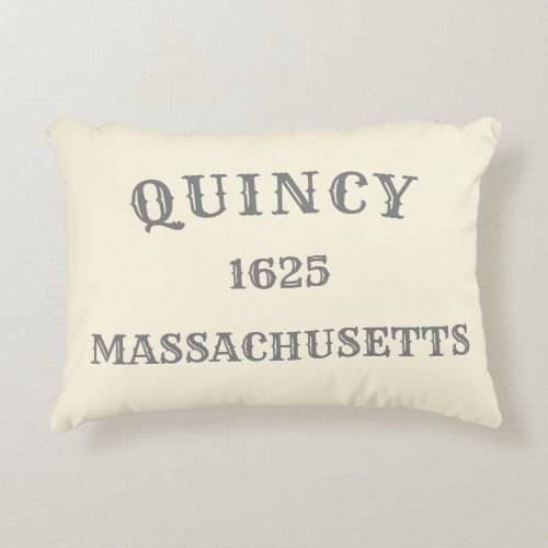 Quincy MA Accent Pillow