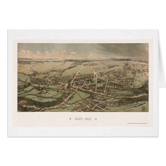 Quincy, MA Panoramic Map - 1877 Cards (Front Horizontal)