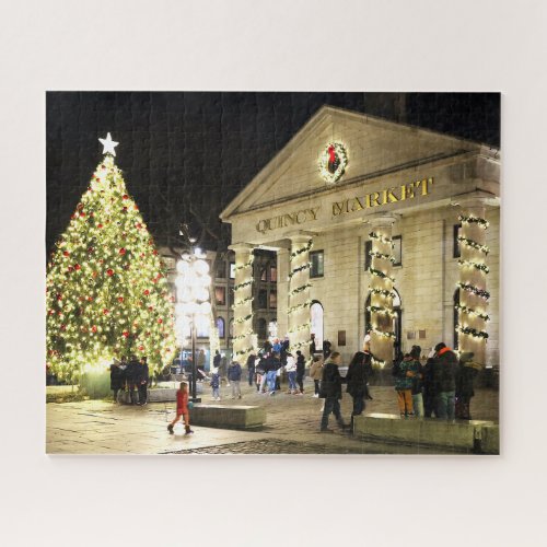 Quincy Market Holiday Lights Boston Jigsaw Puzzle