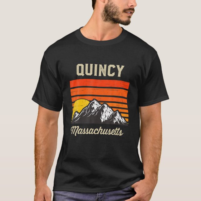 Quincy Massachusetts Hometown City State USA T-Shirt (Front)
