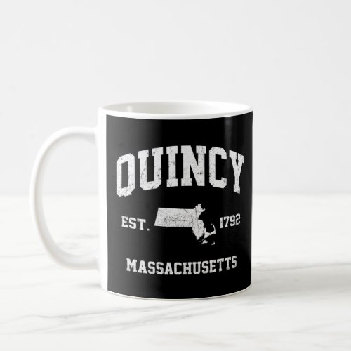 Quincy Massachusetts Ma Vintage State Athletic Sty Coffee Mug