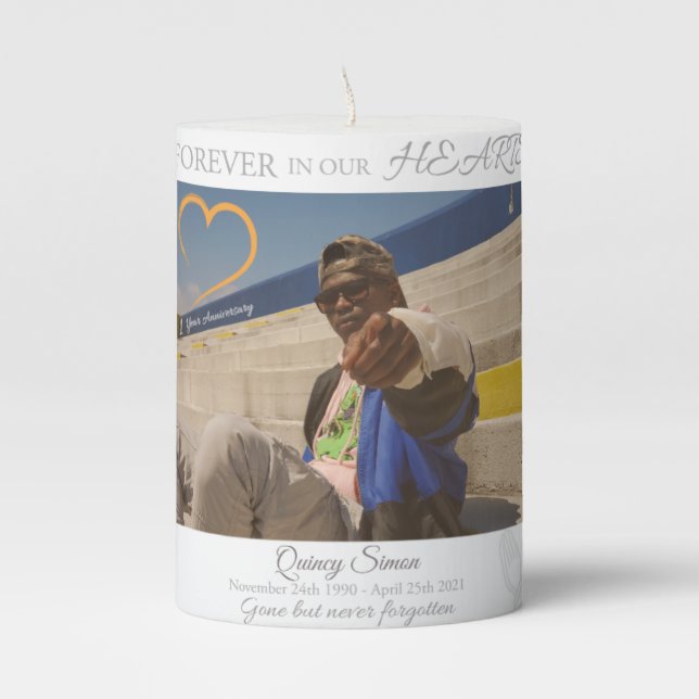 Quincy Memorial Candle (Front)