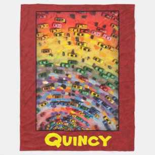 Quincy - Red Fleece Blanket
