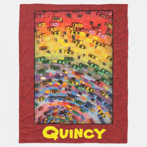 Quincy _ Red Fleece Blanket