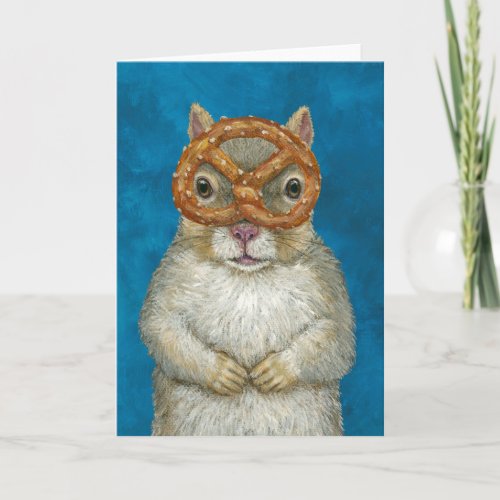 Quincy the squirrel greeting card