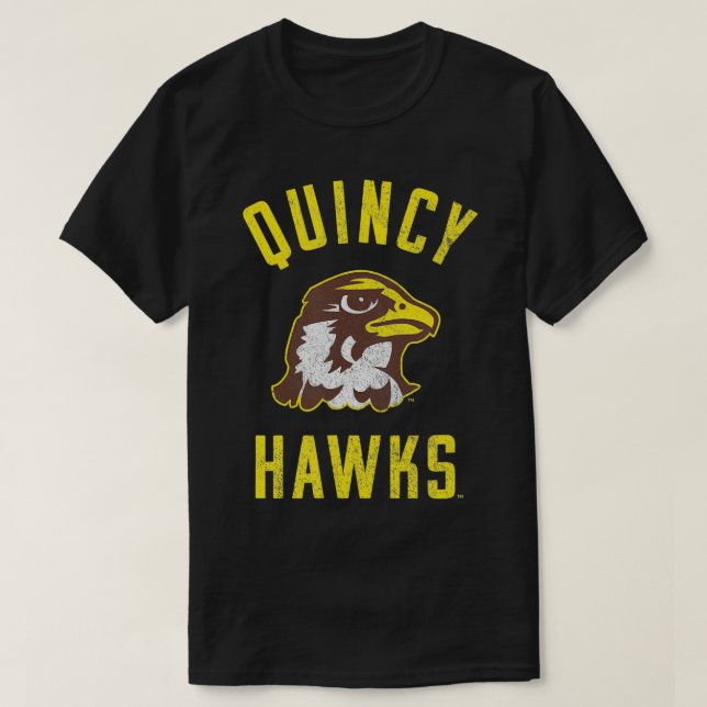Quincy University Hawks Large T-Shirt (Design Front)