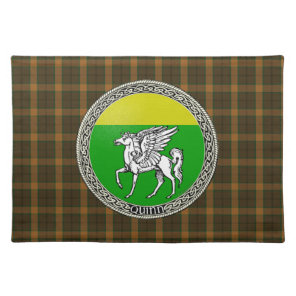Quinn Family Badge with Tartan Placemat