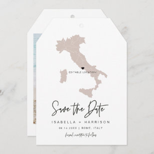 Italy Save the Date Cards & Invitation Templates | Zazzle
