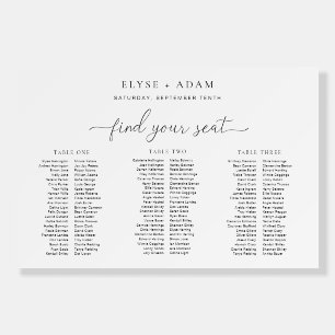 Quinn Minimal 3 Banquet Table Plan Foam Board