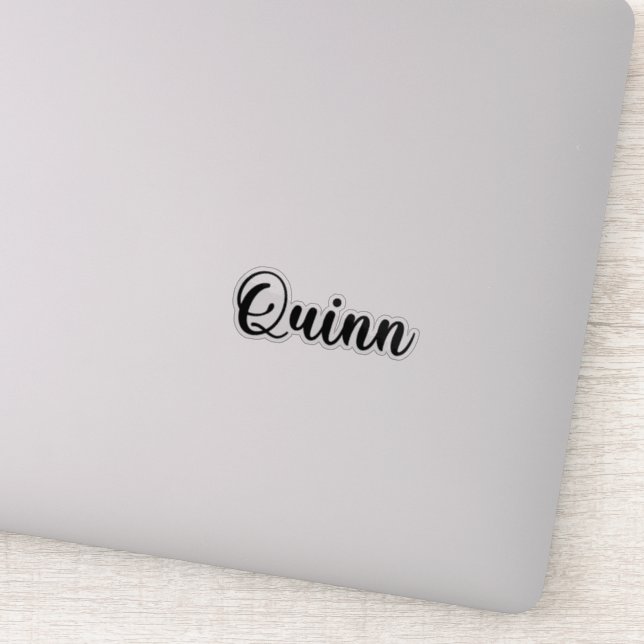 Quinn Name - Handwritten Calligraphy Sticker (Detail)