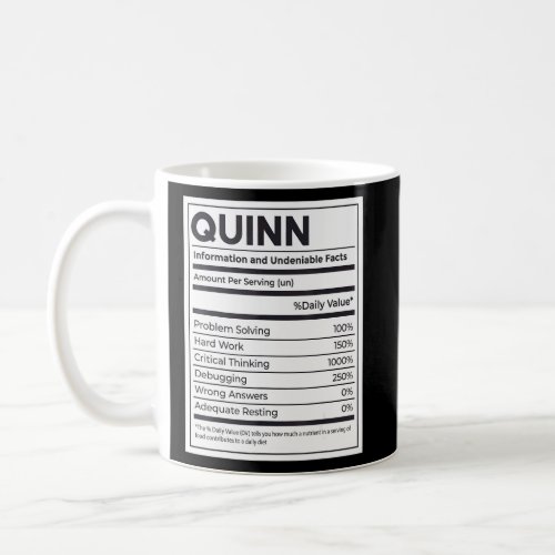 Quinn Nutrition Information  Problem Solving Hard  Coffee Mug