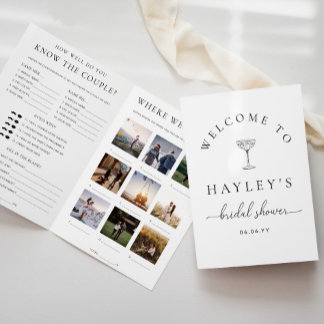 Quinn Script Bridal Shower Game and Menu Booklet