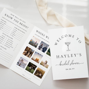 Quinn Script Bridal Shower Game and Menu Booklet Flyer