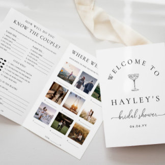 Quinn Script Bridal Shower Game Booklet Flyer