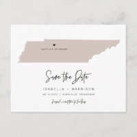 QUINN- Tennessee Map Save the Date Moveable Heart