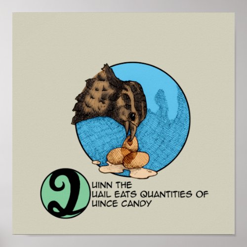 Quinn the Quail Poster