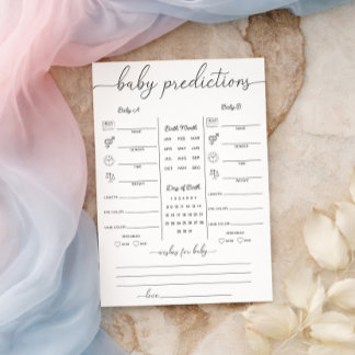 Quinn Twins Baby Predictions Game