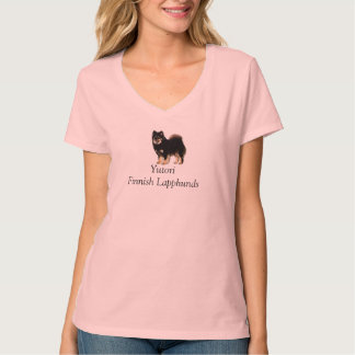 Quinn, Yutori Finnish Lapphunds; V-neck shirt
