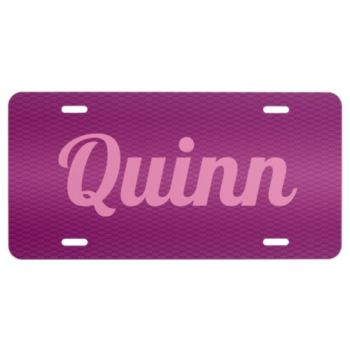 Quinns Faux Carbon Fibre License Plate