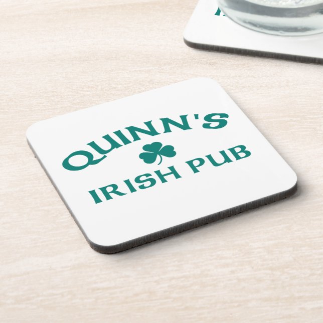 Quinn's Irish Pub  Beverage Coaster (Left Side)