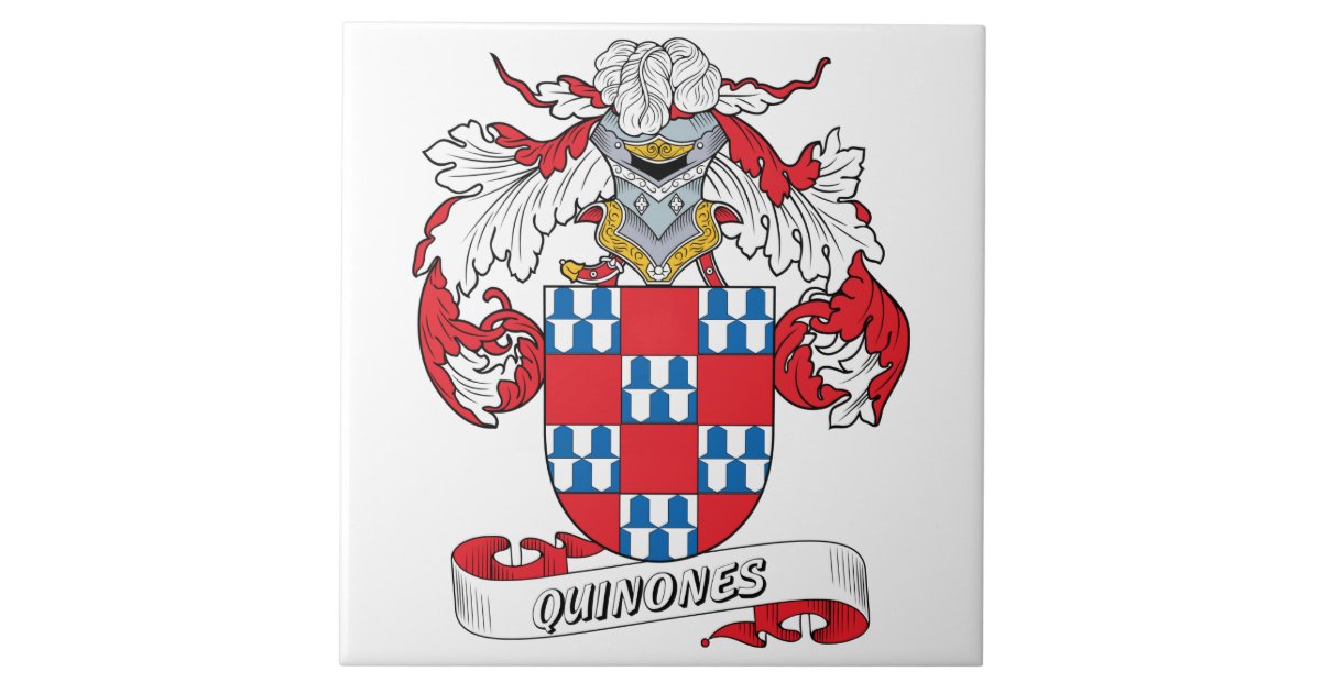 Quinones Family Crest Tile Zazzle