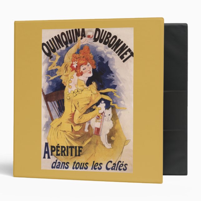 Quinquina Dubonnet Aperitif Promotional Poster 3 Ring Binder (Front/Inside)