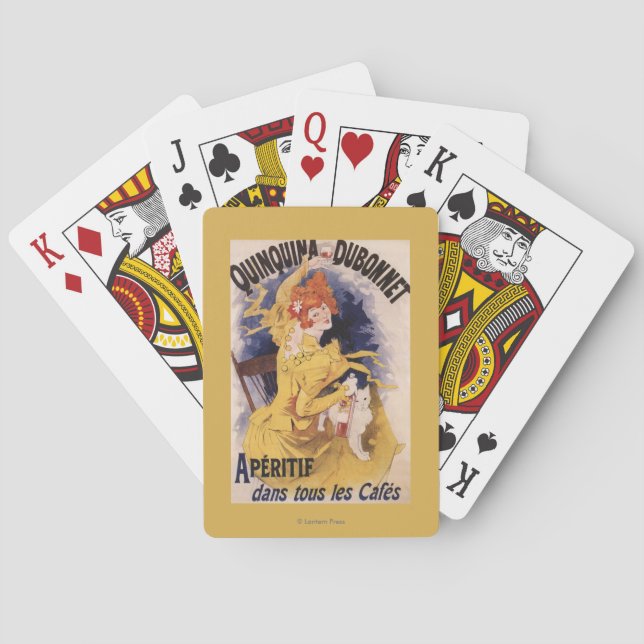 Quinquina Dubonnet Aperitif Promotional Poster Poker Cards (Back)
