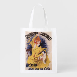 Quinquina Dubonnet Aperitif Promotional Poster Reusable Grocery Bag