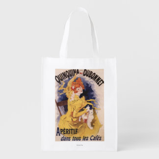 Quinquina Dubonnet Aperitif Promotional Poster Reusable Grocery Bag
