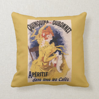 Quinquina Dubonnet Aperitif Promotional Poster Throw Pillow