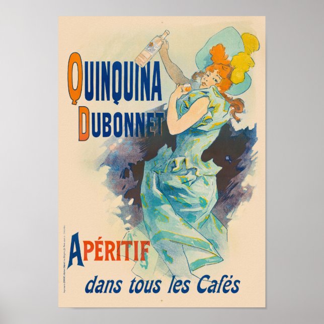 Quinquina Dubonnet Apéritif Vintage Poster 1895 (Front)