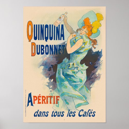 Quinquina Dubonnet Apritif Vintage Poster 1895