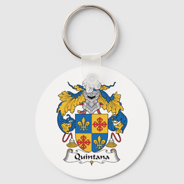 Quintana Family Crest Keychain (Front)