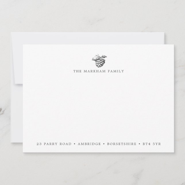 Quintessential Berry Family Address Note Card (Front)