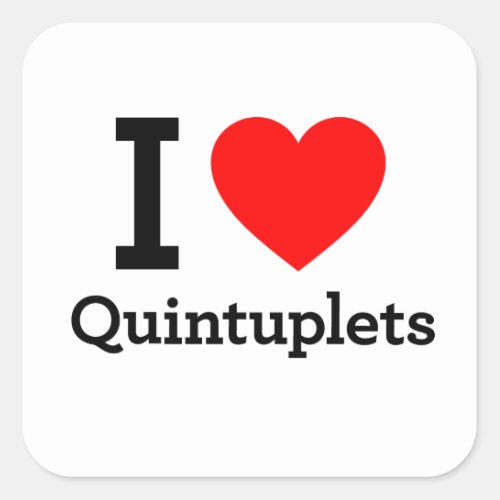 Quintuplets Square Sticker