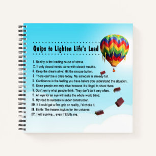 Quips to Lighten Life's Load Notebook