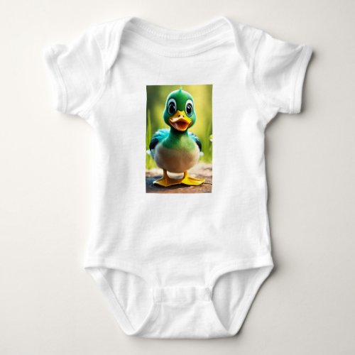 Quirkiness Unleashed A Darling Duckling Graces_ Baby Bodysuit