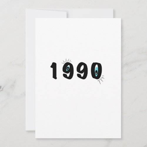 Quirky 1990 Eye Graphic Birthday Card | Artistic 9