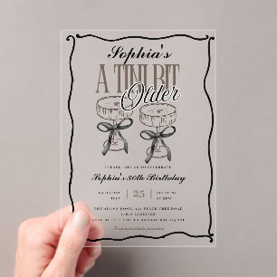Quirky A Tini Bit Older Espresso Martini Birthday Acrylic Invitations