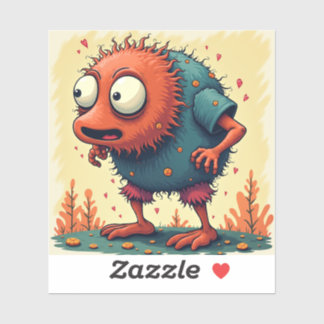 Quirky Alien Monster Art - Funny Monster Series Sticker