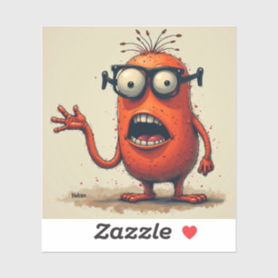 Quirky Alien Monster Art - Funny Monster Series Sticker