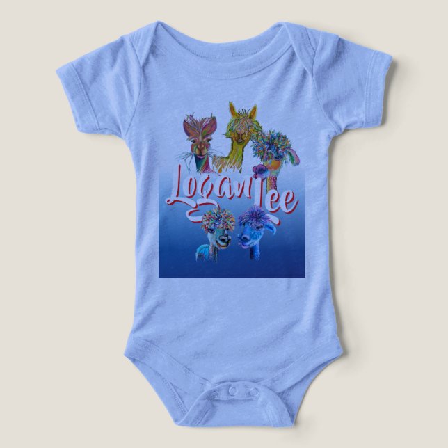 quirky alpaca baby tops25r infant t-shirt (Design Front)