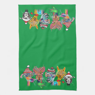 quirky alpaca kitchen towel