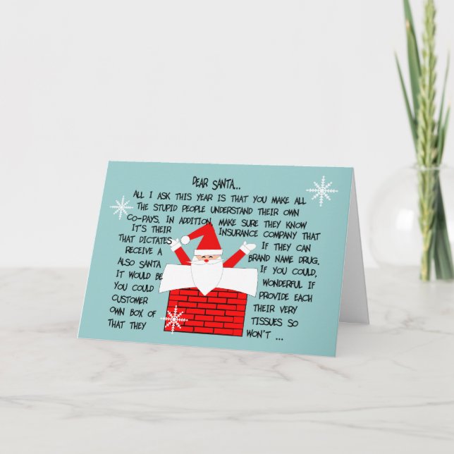 Quirky and Funny Pharmacist Christmas Cards (Front)